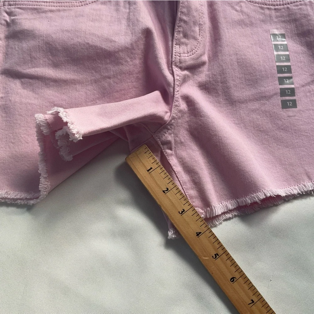 OshKosh B'gosh Pink Jean Shorts Raw Hem Girls Size 12‎